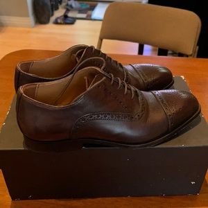 Barney’s wingtip brogue shoes leather